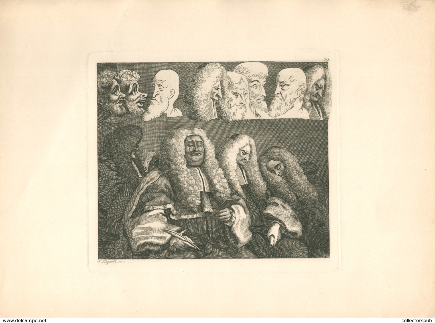 William HOGARTH 6 Db Vegyes Metszet  /  6 Mixed Etchings - Prints & Engravings