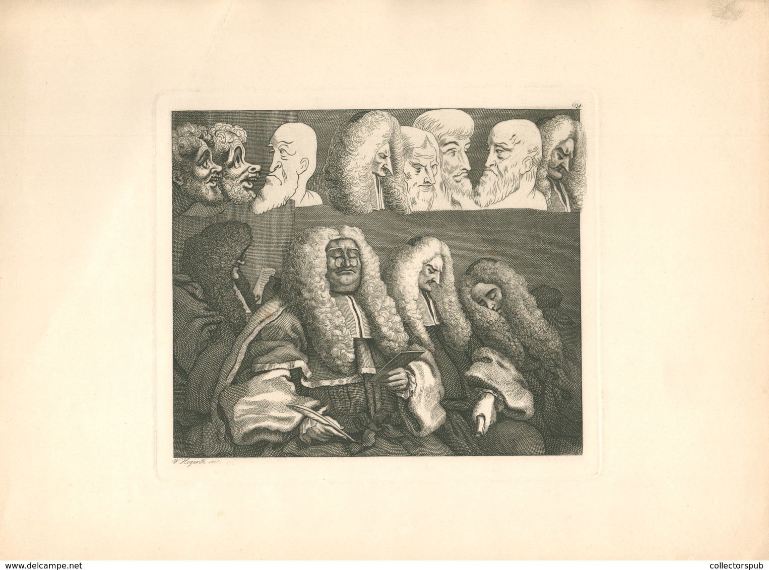 William HOGARTH 6 Db Vegyes Metszet  /  6 Mixed Etchings - Prenten & Gravure