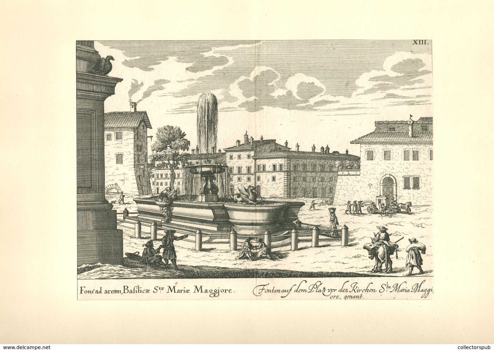 RÓMA A J. Szép Rézmetszet , Roman Sandrart 1685-ben Nürnbergben Megjelent  /  Nice Copper Etching 1685 - Prints & Engravings