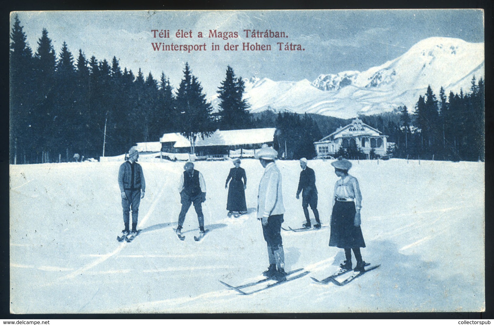 TÁTRA 1914. Téli Sport, Régi Divald Képeslap  /  Winter Sport Vintage Divald Vintage Pic. P.card - Hungary