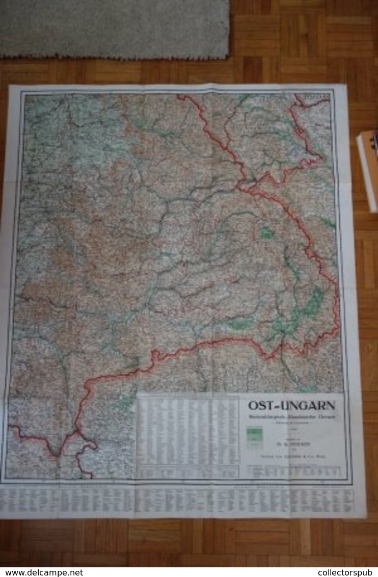 OST UNGARN 1917. Térkép, Szép állapotban Artaria Kriegskarten. Ostungarn. Siebenbürgisch-Rumänische Grenze. Bukowina Bis - Unclassified
