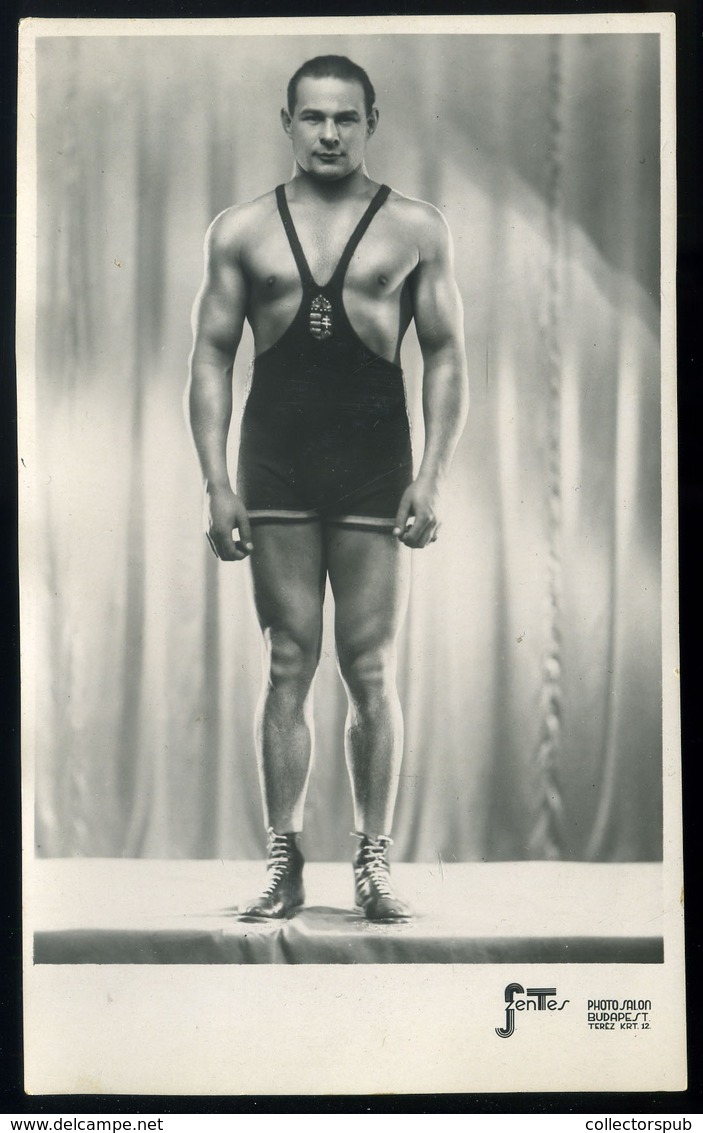 SPORT 1934. Válogatott Birkózó Fotó, 17,5*11 Cm  /  SPORT Wrestler Photo - Autres & Non Classés