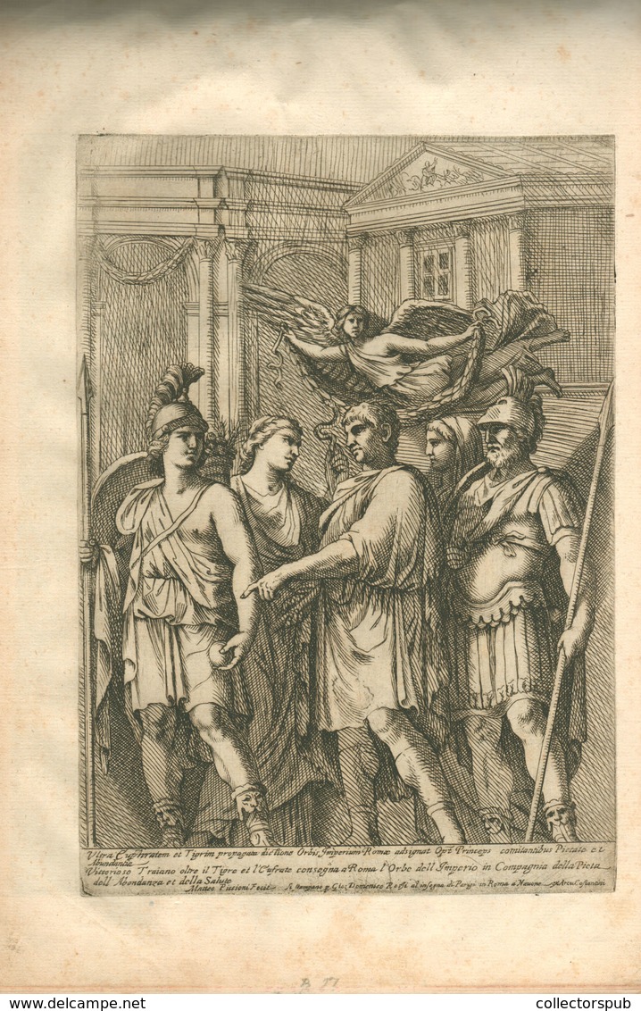 Matteo PICCIONI  Detail Of The Constantine Arc In Rome 23 Db Rézmetszet Albumban Méret A/4 XVIII. Sz-i Kiadás  /  23 Cop - Prints & Engravings