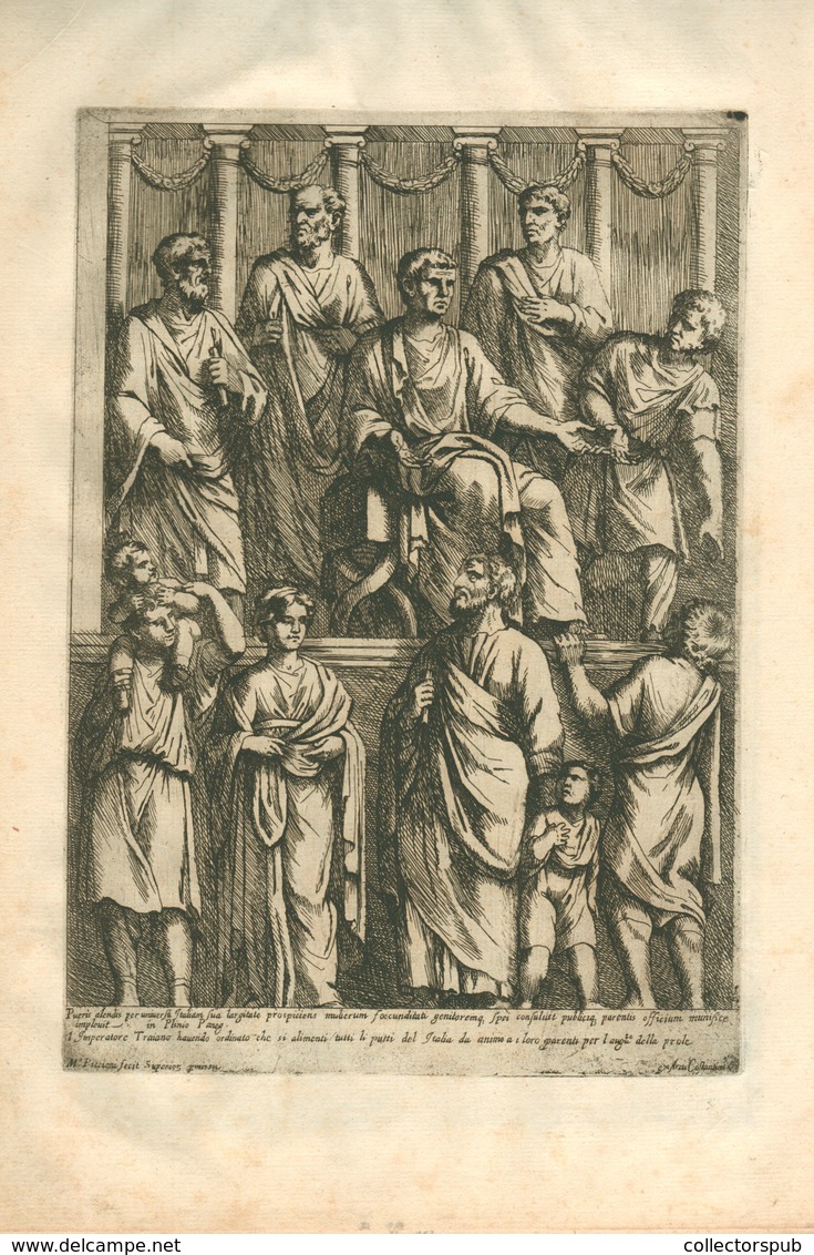 Matteo PICCIONI  Detail of the Constantine Arc in Rome 23 db rézmetszet albumban méret A/4 XVIII. sz-i kiadás  /  23 cop