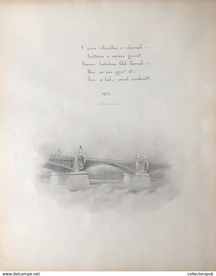 ARANY JÁNOS Hídavatás , Zichy Mihály rajzaival 1897. Ráth Mór. folio ( a pergamen borító 2 részben)  /  JÁNOS ARANY brid
