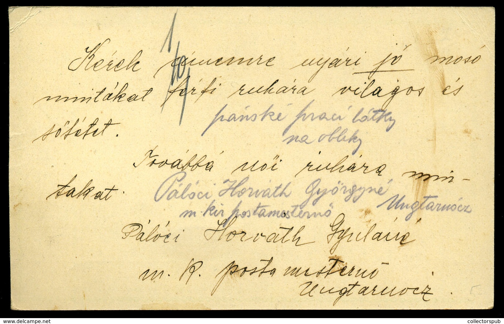 UNGTARNÓC / Тарнівці 1913. Díjjegyes Levlap Ritka Bélyegzéssel  /  Stationery P.card Rare Pmk - Gebruikt