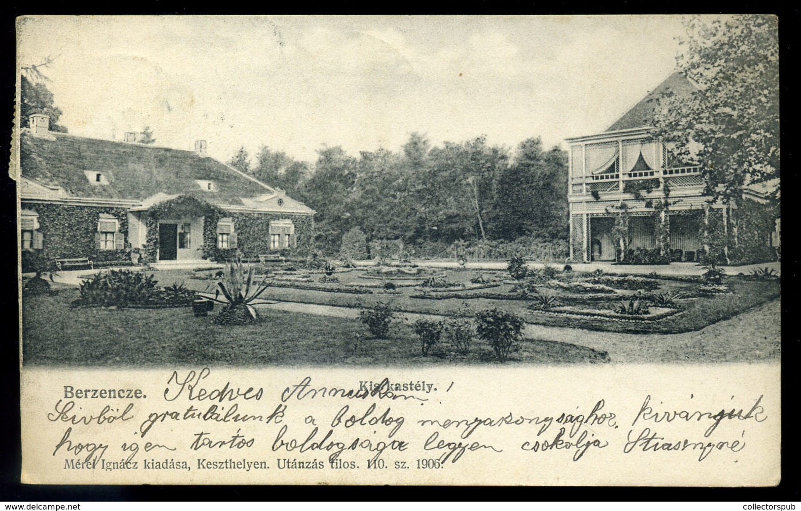 BERZENCE 1906. Kastély, Régi Képeslap  /  Castle Vintage Pic. P.card - Hungary