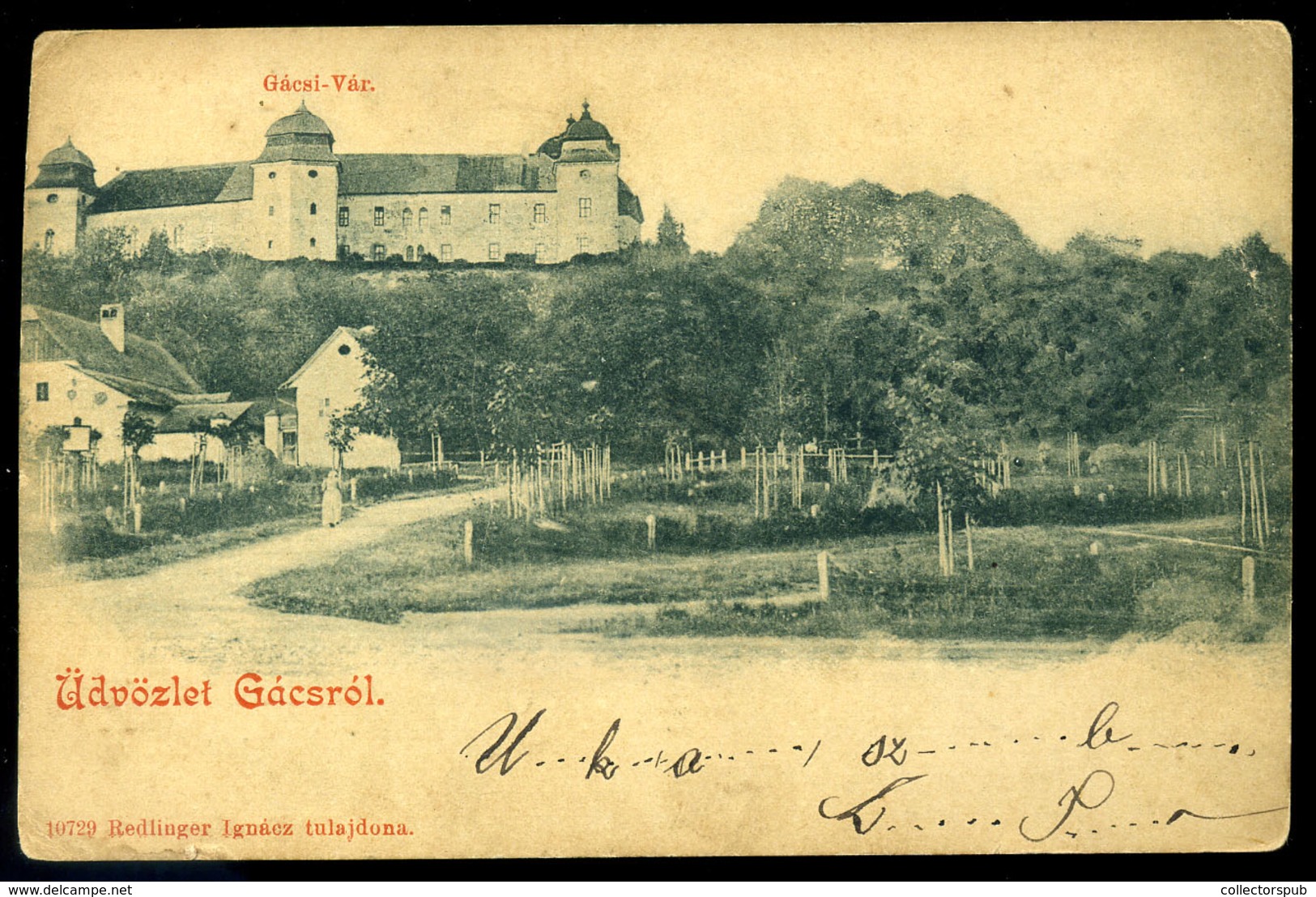 GÁCS 1899. Régi Képeslap  /  Vintage Pic. P.card - Hungary
