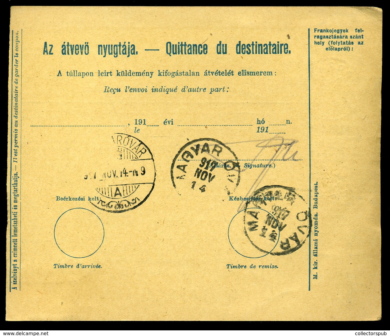 NAGYDOBRA 1917. Csomagszállító Magyaróvárra  Küldve  /  Parcel P.card To Magyaróvár - Gebruikt