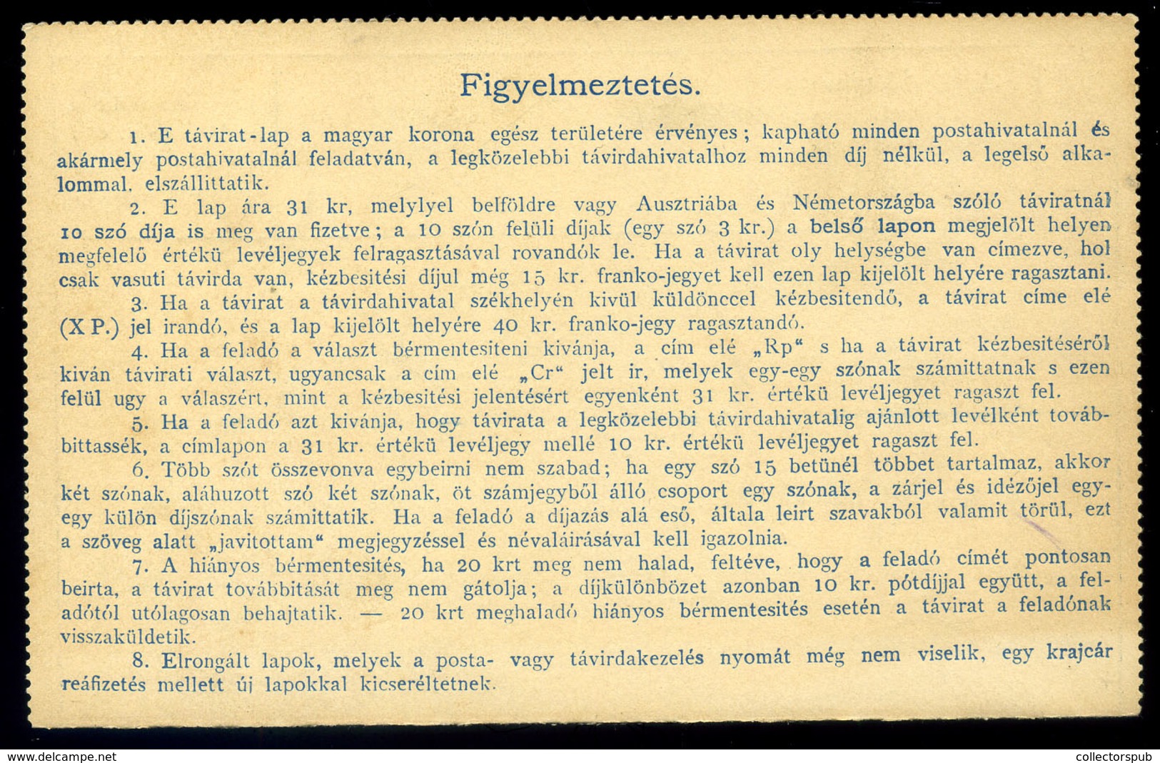 NOVÁK 1895. Zárt Díjjegyes Táviratlap Privigyére Küldve  /  Sealed Stationery Telegraph Card To Privigye - Gebruikt