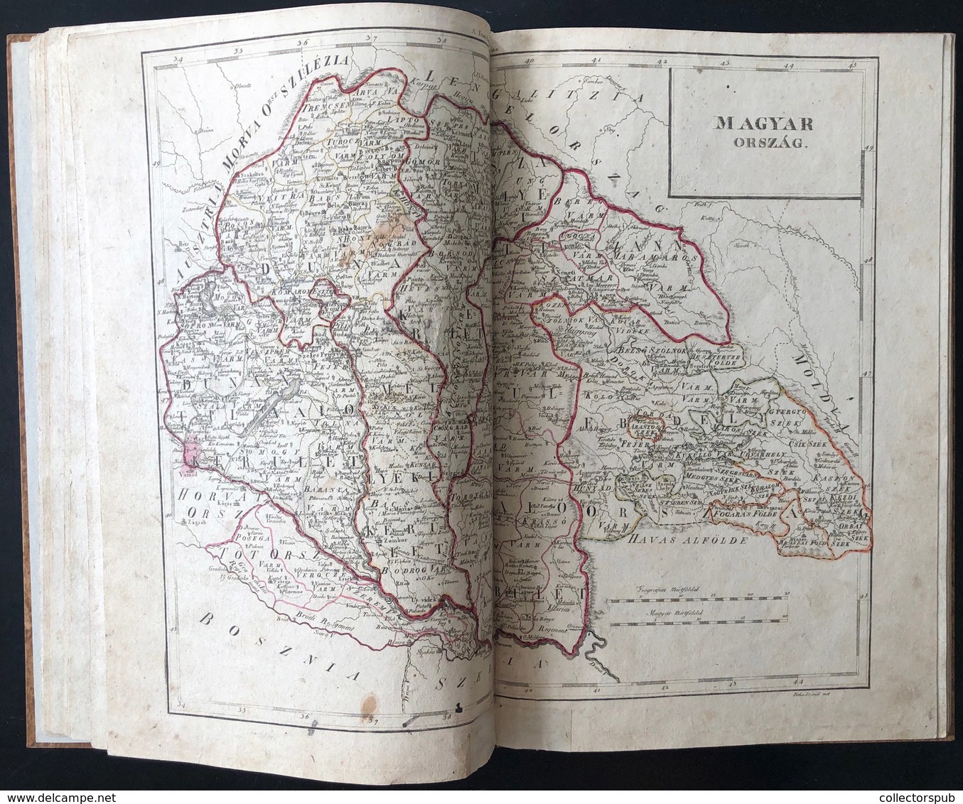 Budai Ésaiás: Oskolai Magyar Új Átlás. Debrecen, 1804. 1 Rézm. Díszcímlap + 12 Határszínezett Rézm. Térképlap. A Lapok M - Unclassified