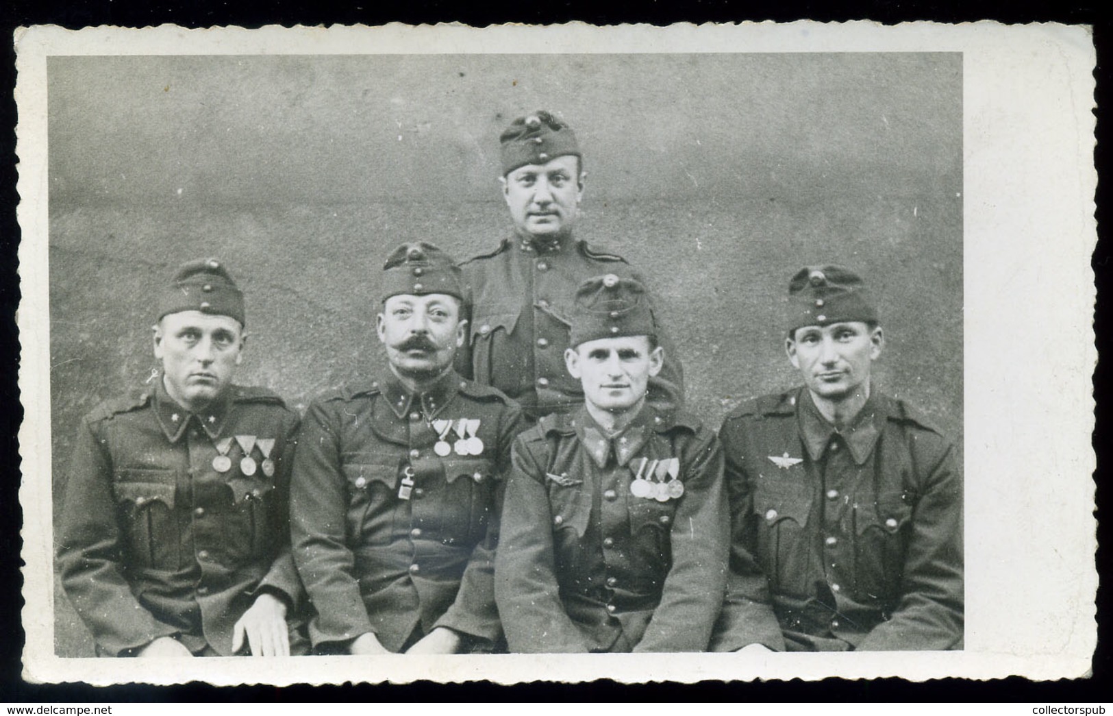 II. VH Katonák, Fotós Képeslap  /  WW II Soldiers Photo Vintage Pic. P.card - Hungary