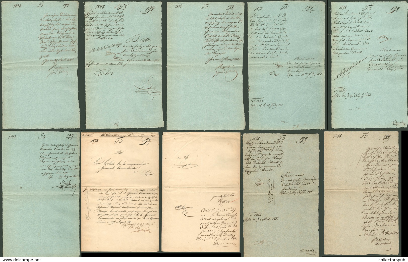 1848. SZABADSÁGHARC Érdekes iratgyűjtemény!  lásd részletes leírás  /  1848 REVOLUTION interesting document collection