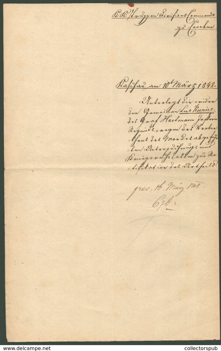 1848. SZABADSÁGHARC Érdekes iratgyűjtemény!  lásd részletes leírás  /  1848 REVOLUTION interesting document collection