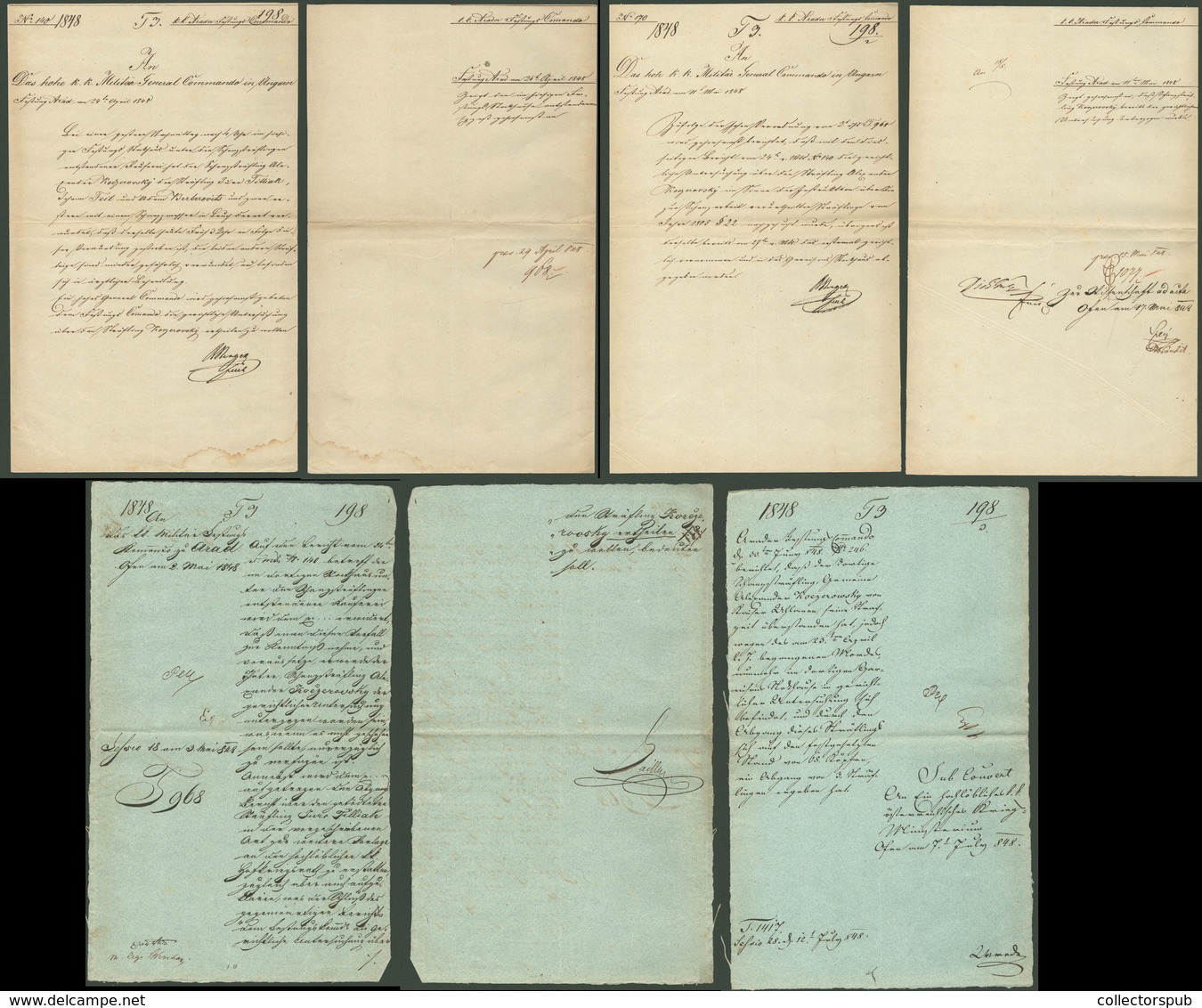 1848. SZABADSÁGHARC Érdekes iratgyűjtemény!  lásd részletes leírás  /  1848 REVOLUTION interesting document collection