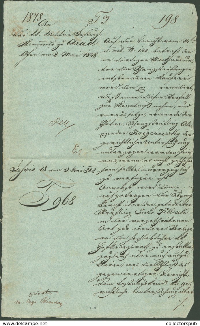 1848. SZABADSÁGHARC Érdekes iratgyűjtemény!  lásd részletes leírás  /  1848 REVOLUTION interesting document collection