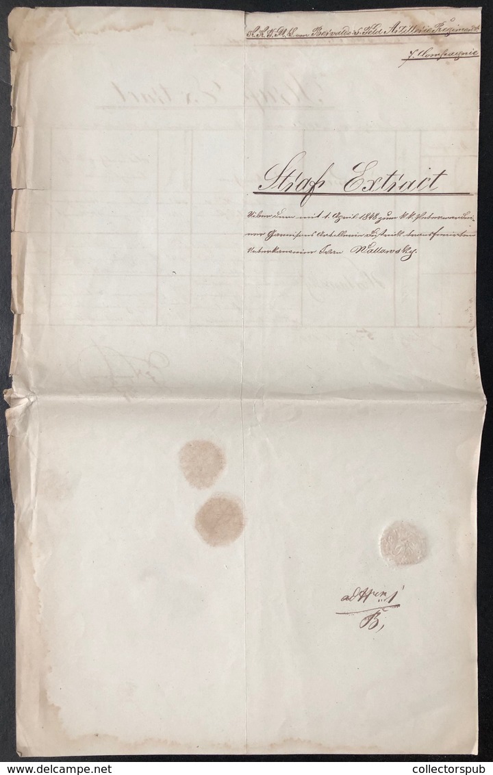 1848. SZABADSÁGHARC Érdekes iratgyűjtemény!  lásd részletes leírás  /  1848 REVOLUTION interesting document collection