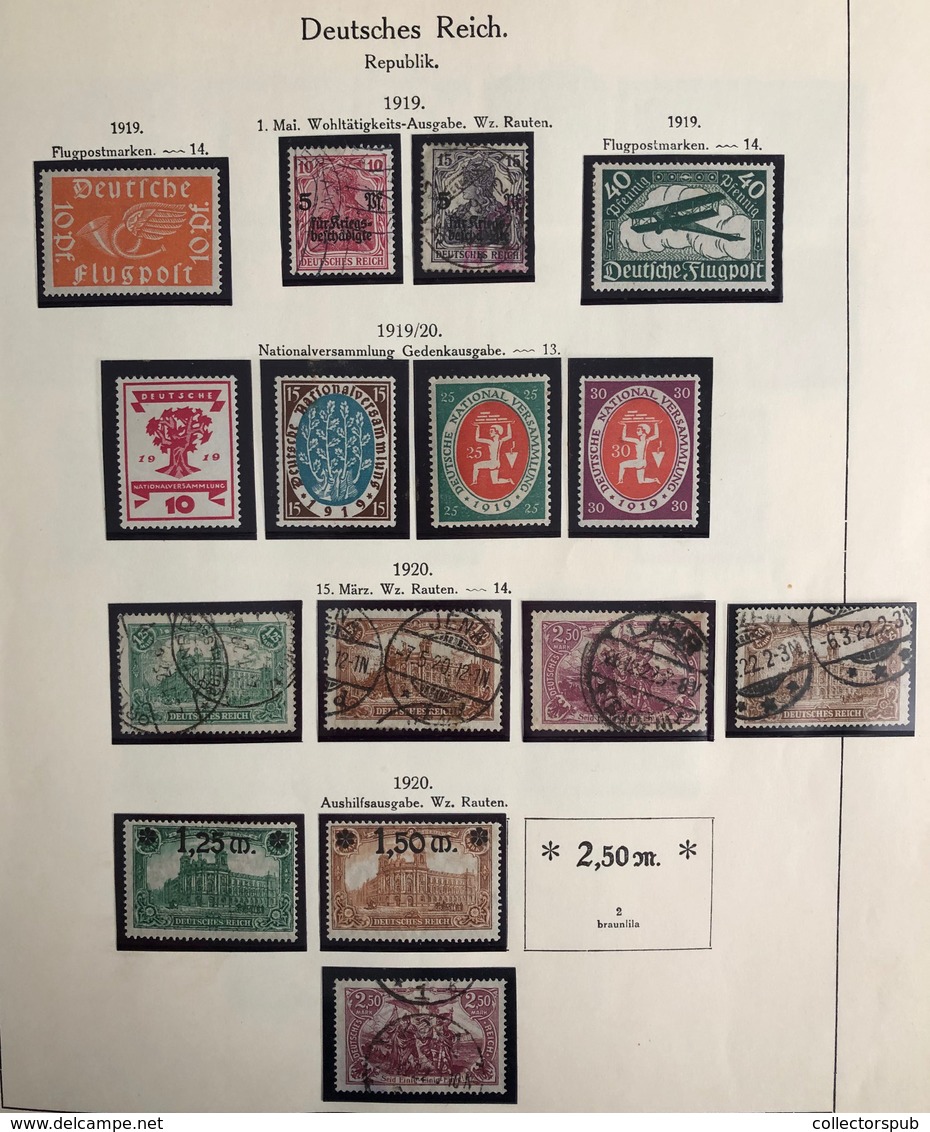 NÉMETORSZÁG 1871/1970 Reich, BRD Gyűjtemény albumokban, sok jó posta tiszta sorral, jó bélyeggel, magas katalógus érték!