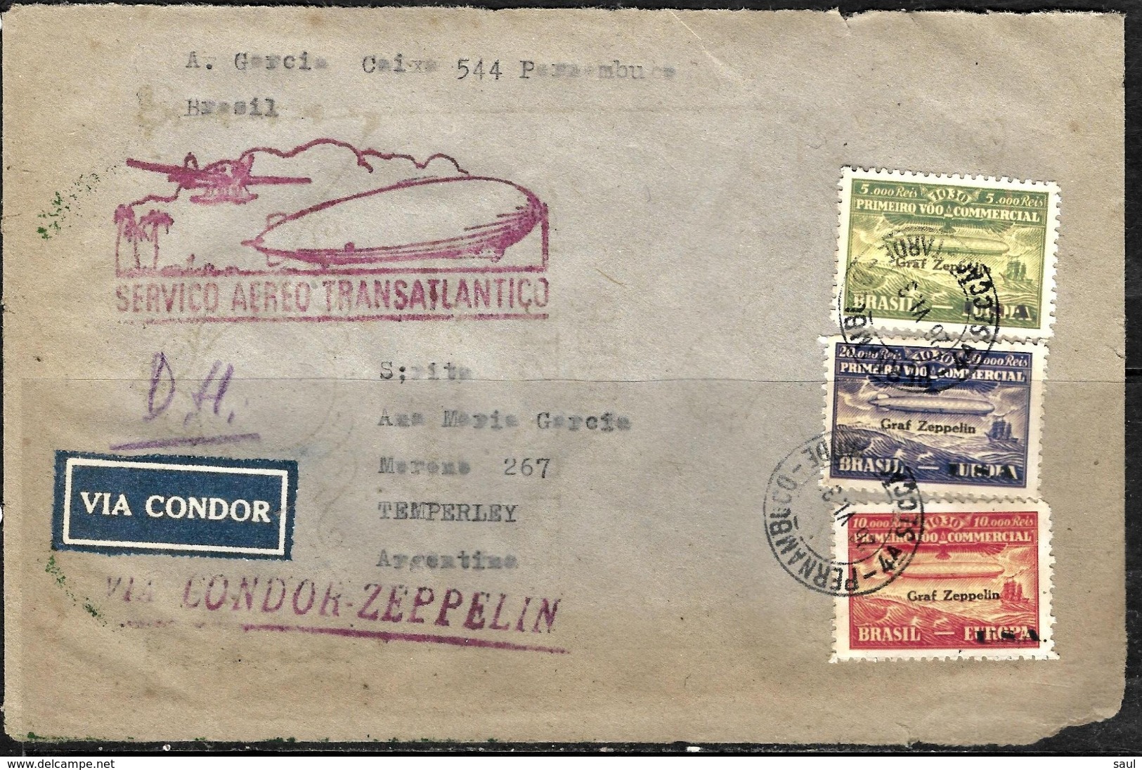 616 - BRASIL - 1934 - ZEPPELIN ISSUE -  COVER - FAUX, FORGERY, FALSE, FALSCH, FALSO - Other & Unclassified