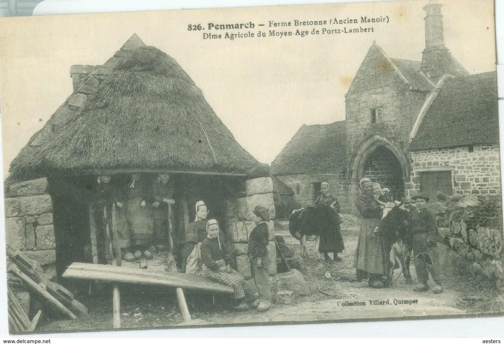 Penmarch; Ferme Bretonne (Ancien Manoir) Dîme Agricole Du Moyen-Age - Non Voyagé.  (Collection Villard - Quimper) - Penmarch