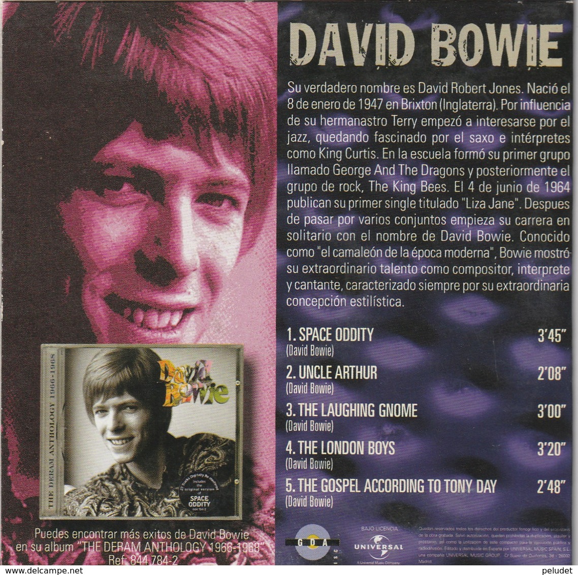 CD - GRANDES MITOS - DAVID BOWIE - Rock