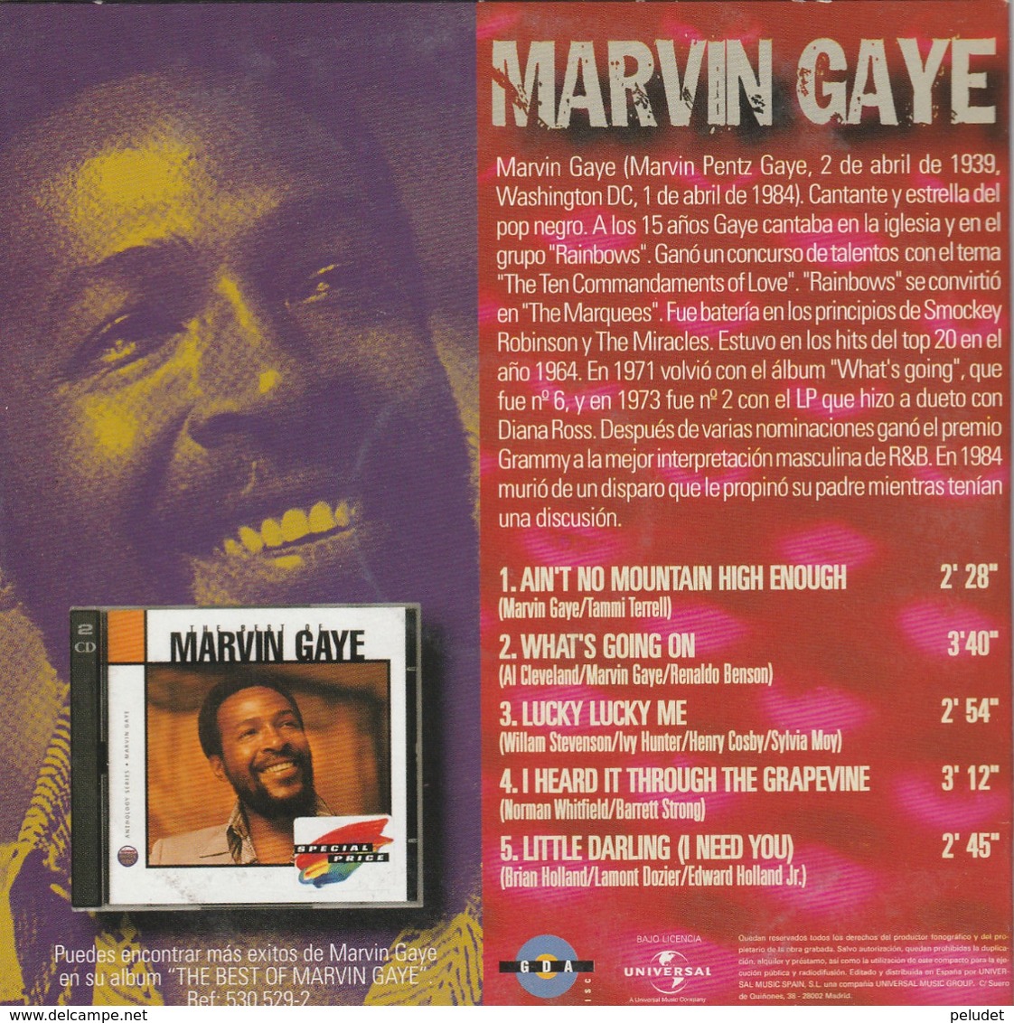 CD - GRANDES MITOS - MARVIN GAYE - Disco, Pop