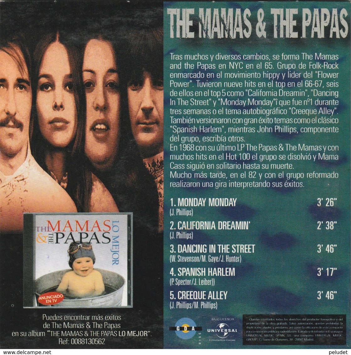 CD - GRANDES MITOS - THE MAMAS & THE PAPAS - Otros & Sin Clasificación