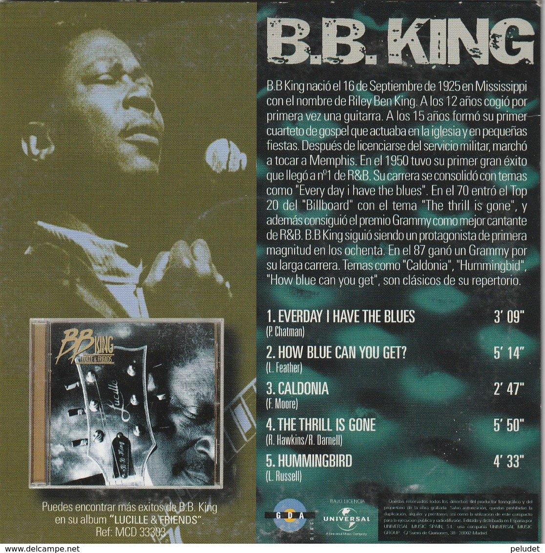 CD - GRANDES MITOS - B.B. KING - Sonstige & Ohne Zuordnung