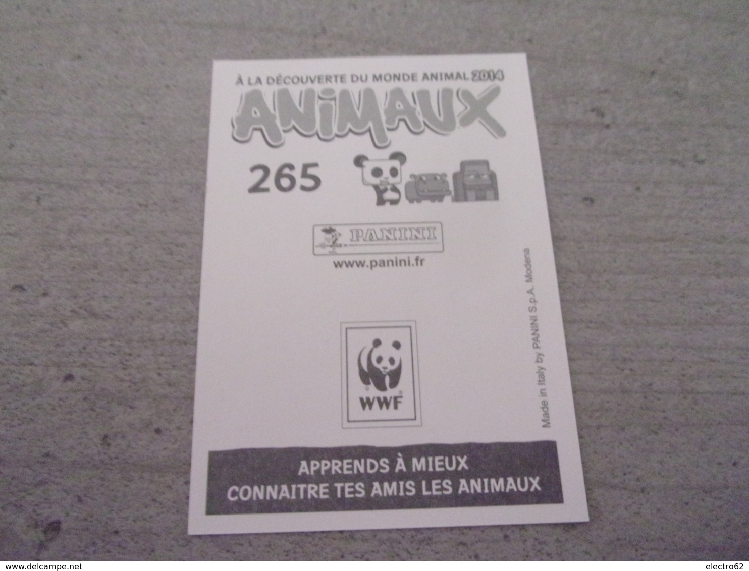 PANINI ANIMAL WORLD Animaux N°265 Calao Bicorne Great Hornbill - Edition Française