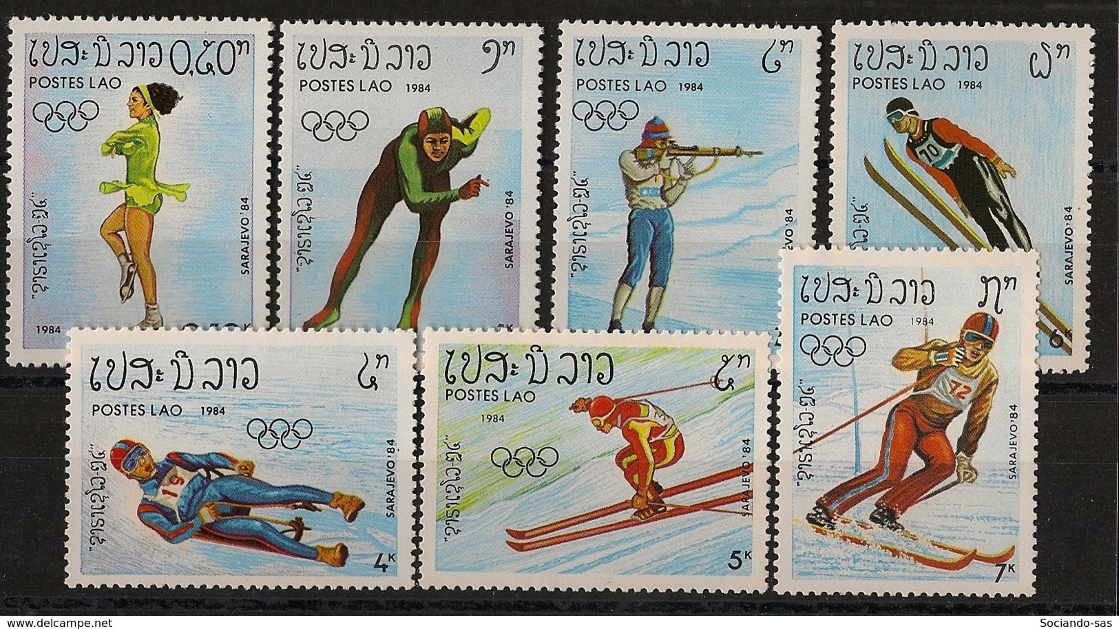 Laos - 1984 - N°Yv. 525 à 530 - Olympics / Sarajevo - Neuf Luxe ** / MNH / Postfrisch - Laos