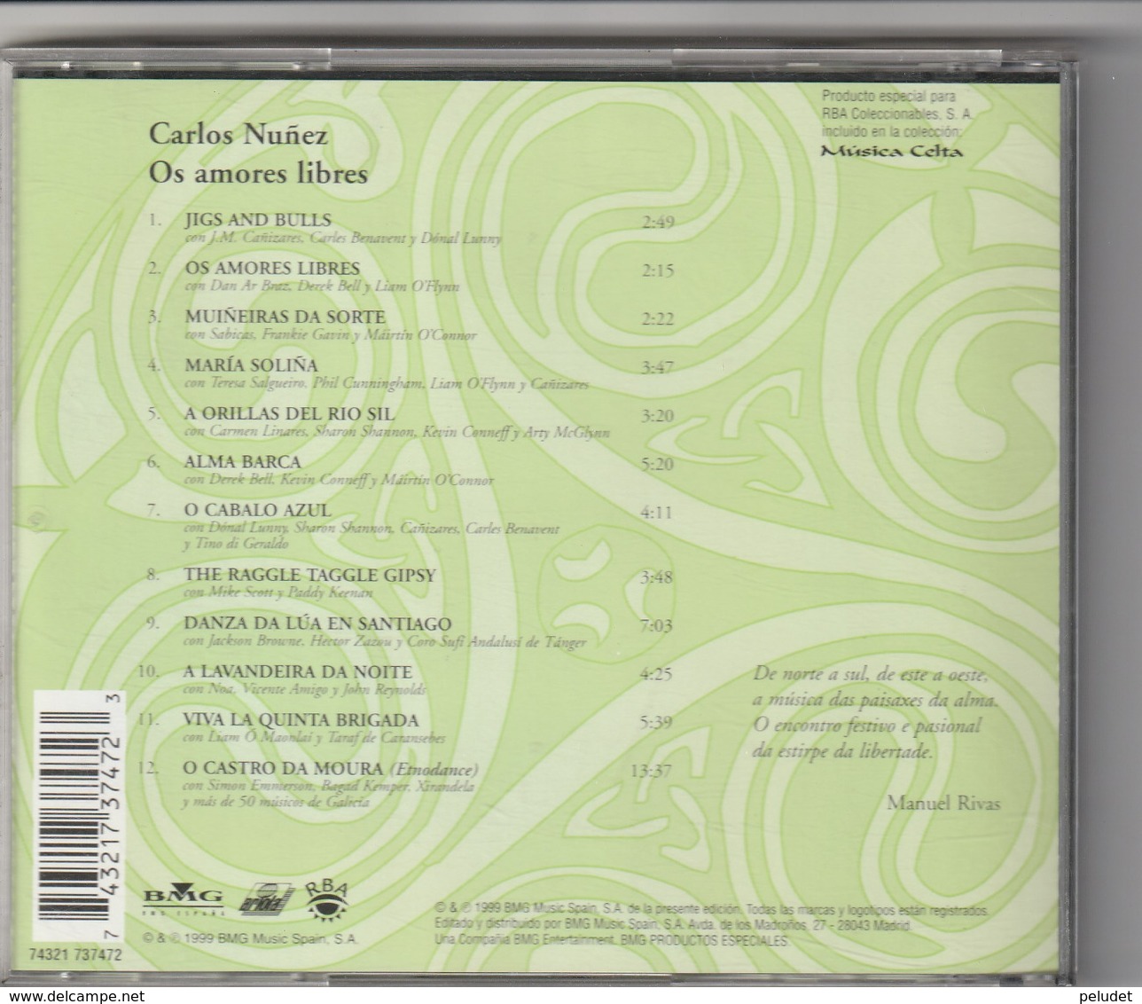 CD - CARLOS NUÑEZ - Os Amores Libres - Sonstige & Ohne Zuordnung