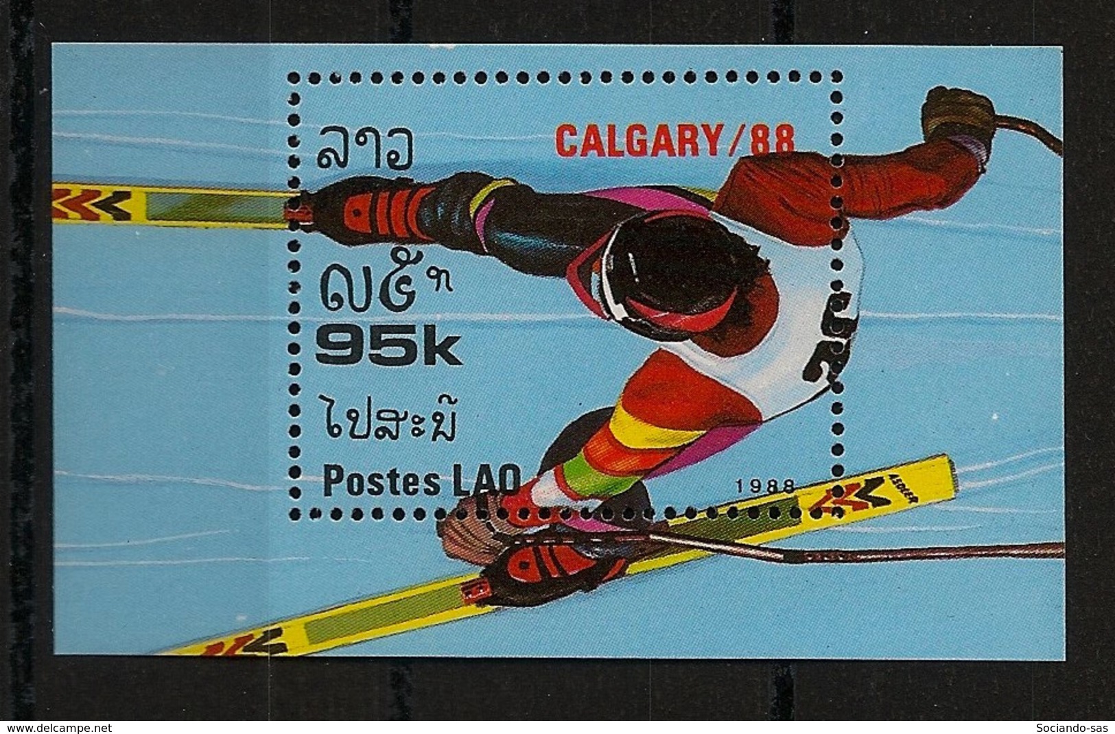 Laos - 1988 - Bloc Feuillet BF N°Yv. 98 - Olympics / Calgary - Neuf Luxe ** / MNH / Postfrisch - Laos