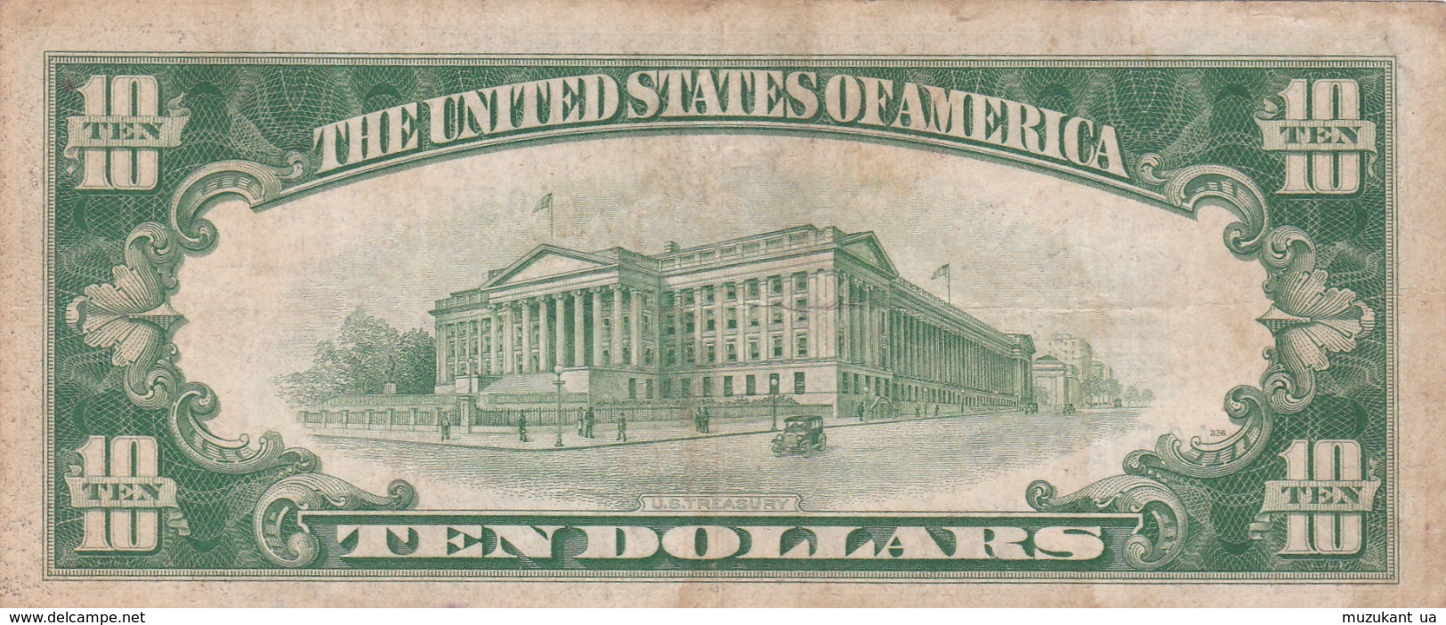 10   DOLLAR     1934 - Silver Certificates – Títulos Plata (1928-1957)