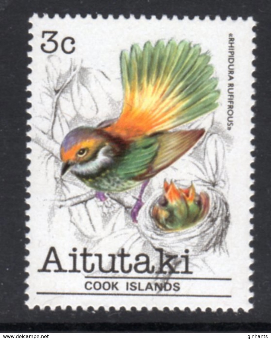 AITUTAKI - 1981 3c FANTAIL BIRD STAMP FINE MNH ** SG 321 - Aitutaki