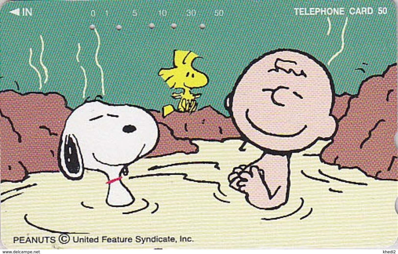 Télécarte JAPON / 330-60436 - BD Comics - CHIEN SNOOPY Au Bain - PEANUTS DOG Bathing JAPAN Free Phonecard - 1396 - BD