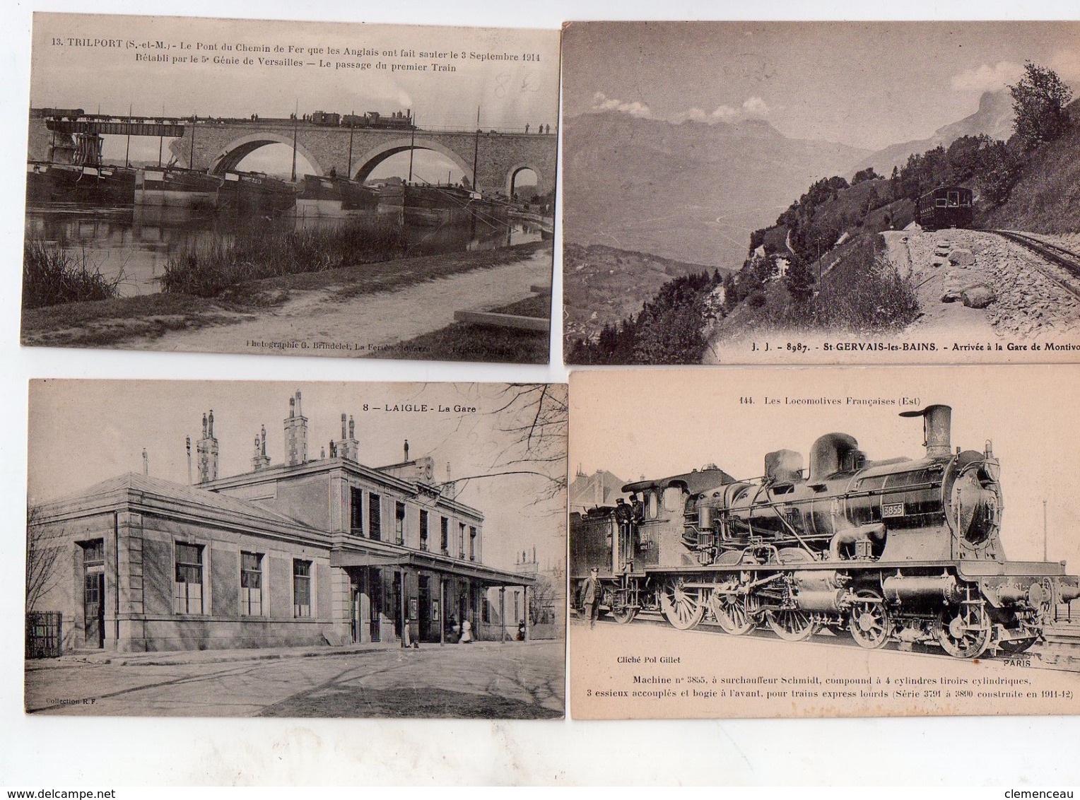 1 Lot De 15 Cartes Trais Gares Tramways 20euroos Frais De Port Compris - 5 - 99 Postcards