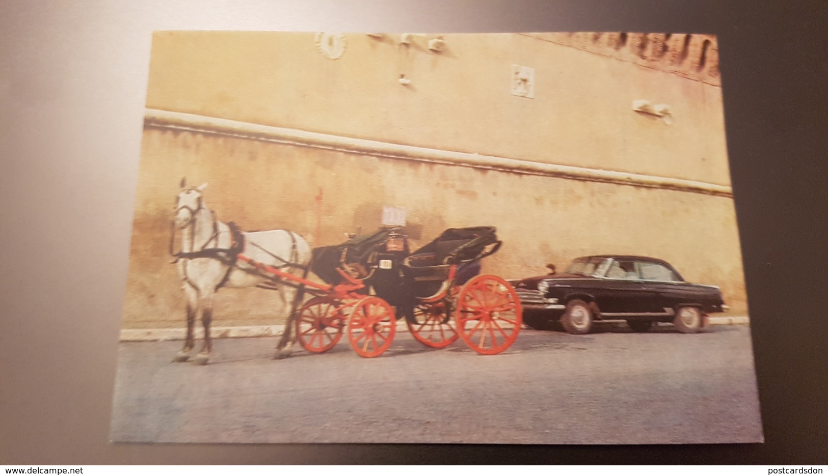 ITALIA - CPSM Vierge ROMA - Taxi For Tourists - 1965 - OLD CAR - Horse - Transport