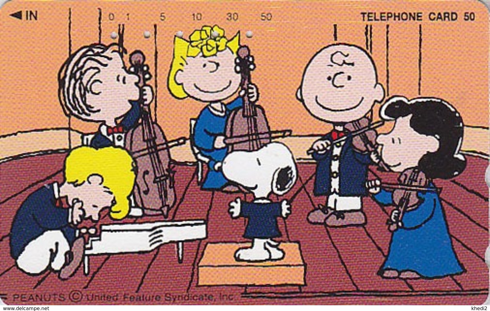 TC JAPON / 110-201942 - BD COMICS - PEANNUTS - Chien SNOOPY ** Music Orchestra ** - DOG JAPAN Free Phonecard - 1410 - BD