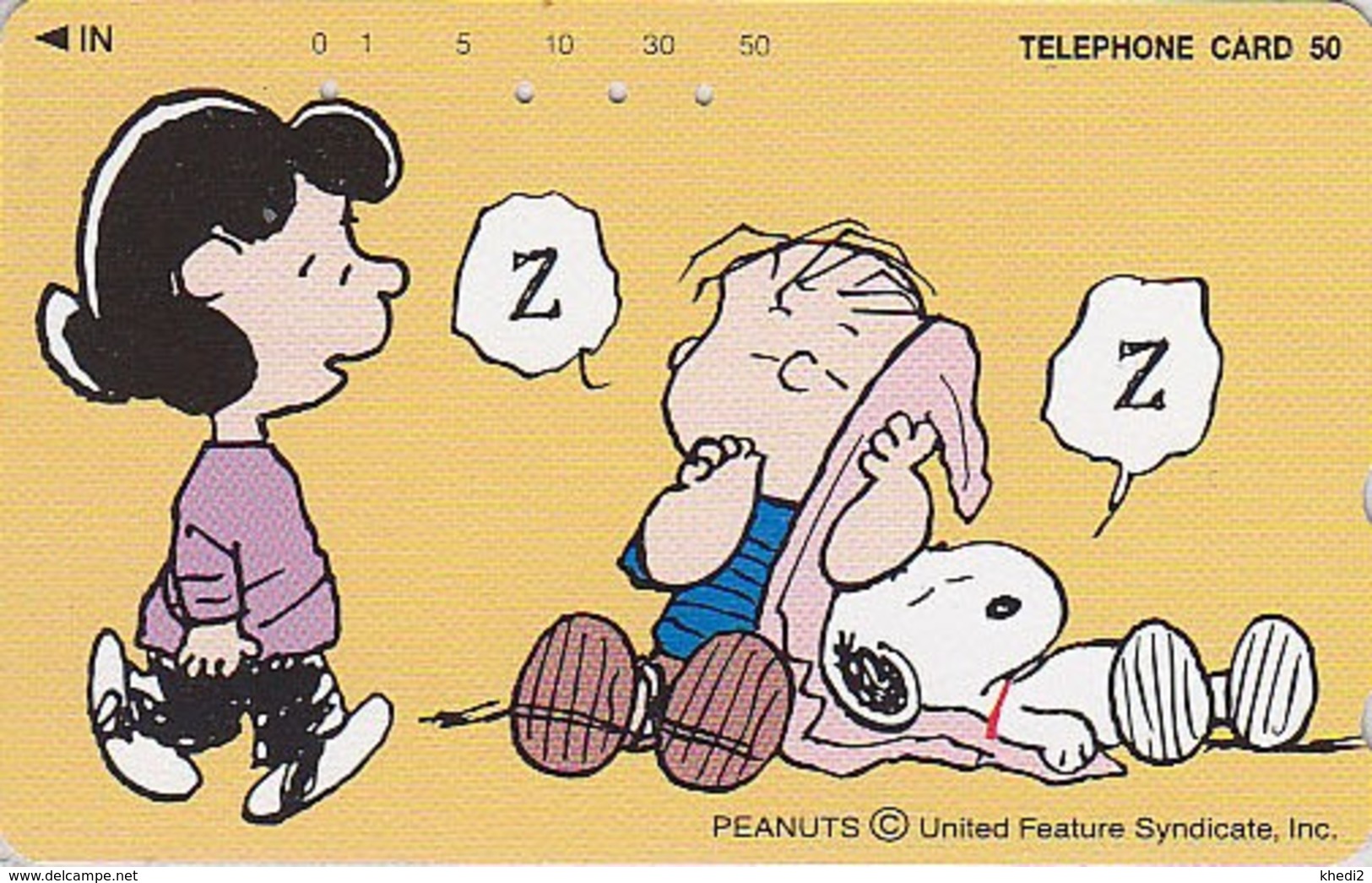 Télécarte JAPON / 330-59688 - BD COMICS - PEANUTS - Chien SNOOPY ** Sleeping Time ** - DOG JAPAN Free Phonecard - 1411 - Comics