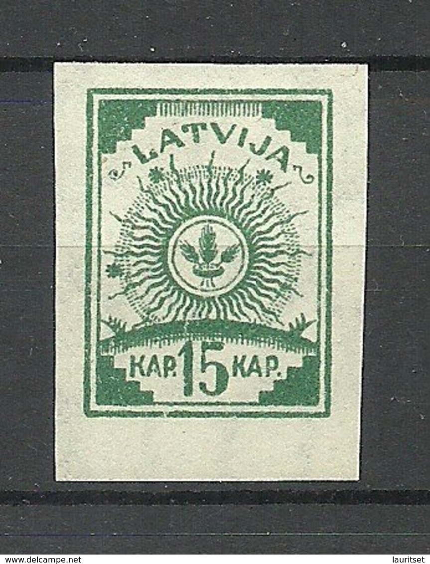 Lettland Latvia 1919 Michel 18 Y (vertically Ribbed Paper) Senkrecht Geriffeltes Papier (*) - Lettland