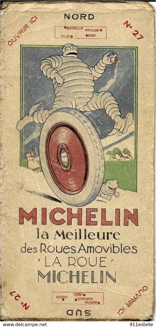 CARTE MICHELIN DE LA FRANCE EN 48 Feuilles Numéro 27 Limoges - Callejero