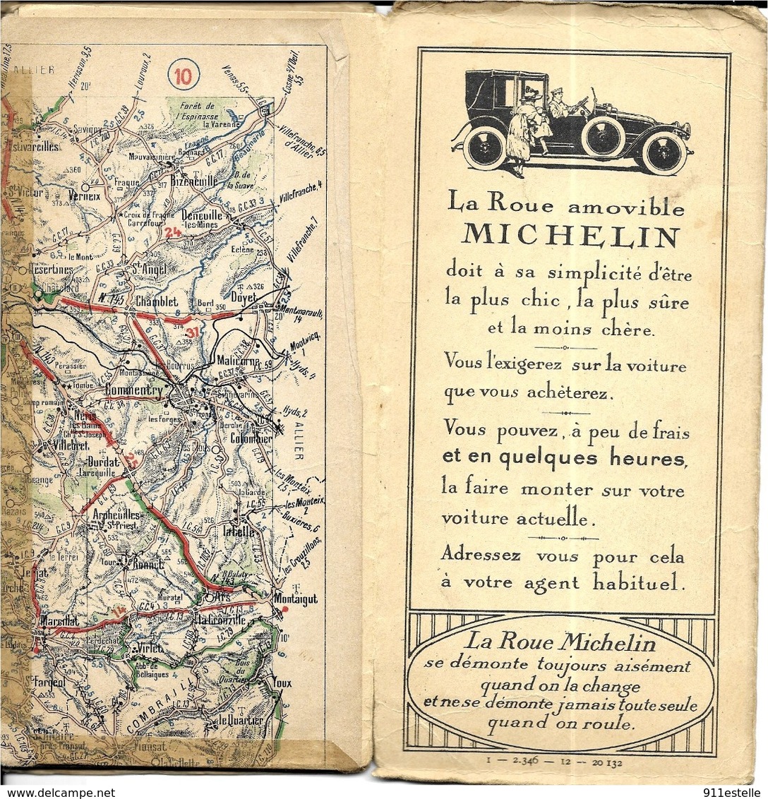 CARTE MICHELIN DE LA FRANCE EN 48 Feuilles Numéro 27 Limoges - Cartes Routières