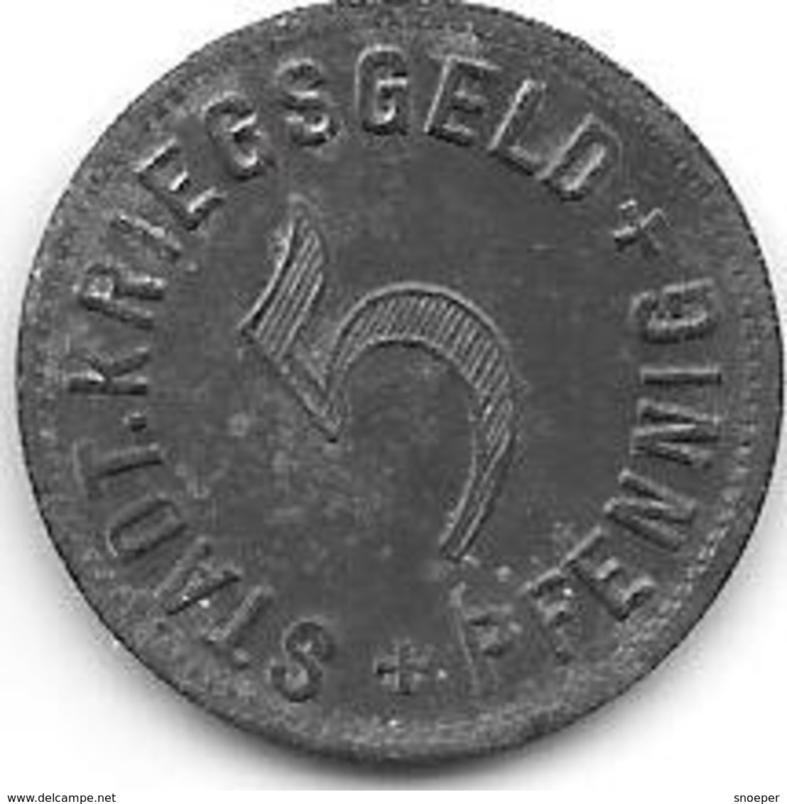 *notgeld Kirchheim 5 Pfennig  1917 Zn   7129.1/  F244.1 - Andere & Zonder Classificatie