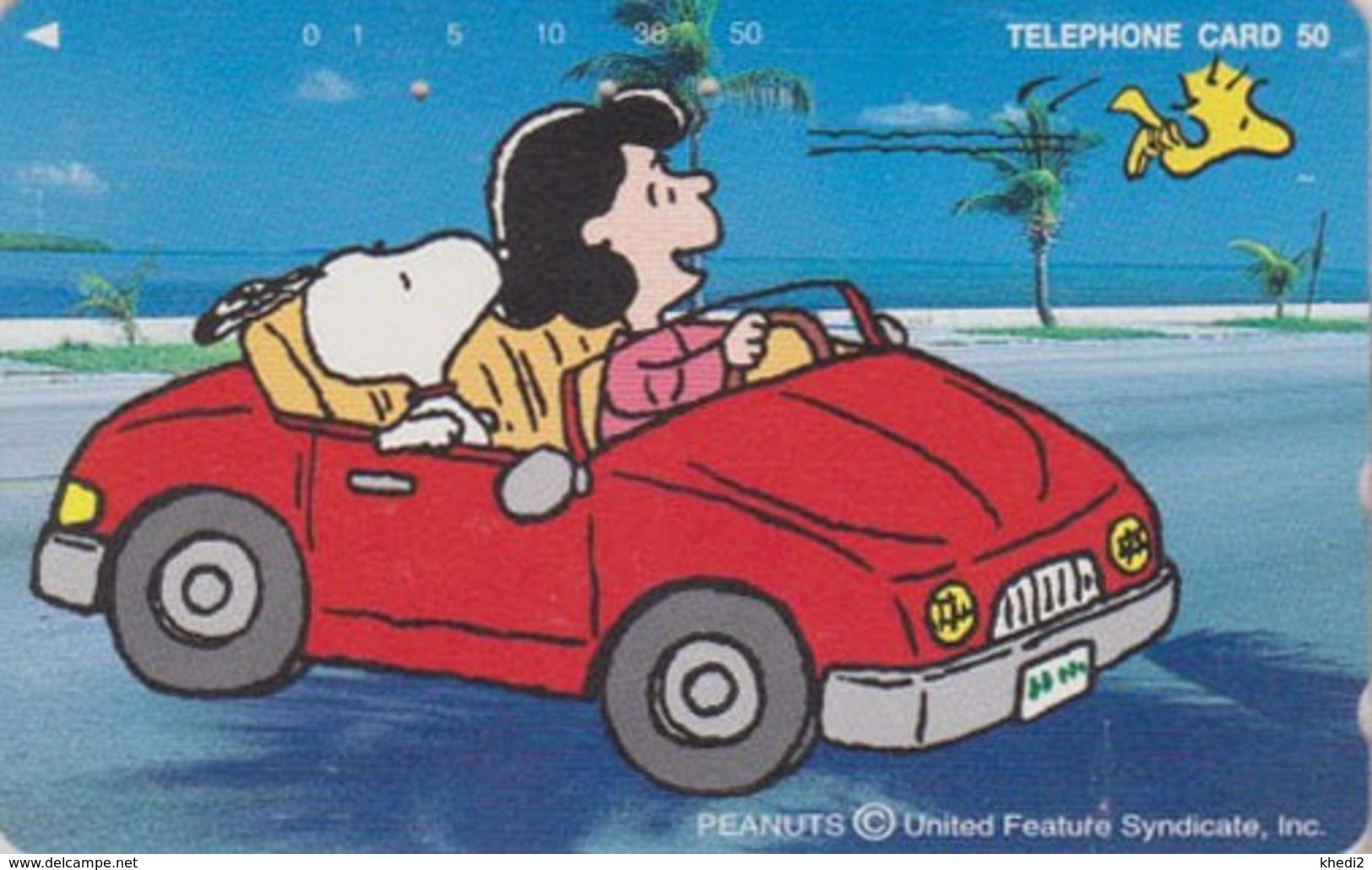 TC JAPON / 330-61265 - BD COMICS - Chien SNOOPY ** Voiture Car Driving ** - DOG  Peanuts JAPAN Free Phonecard - 1418 - BD