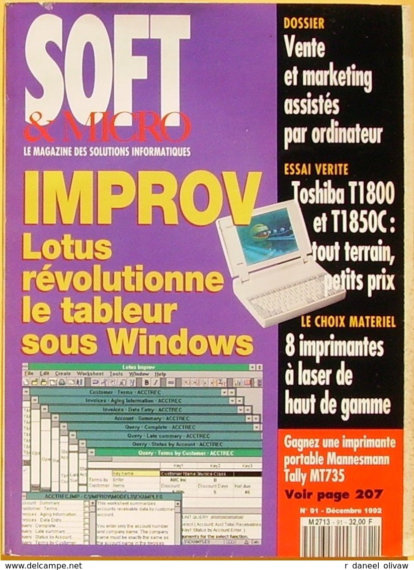 Soft & Micro N° 91 - Décembre 1992 (TBE) - Informatique