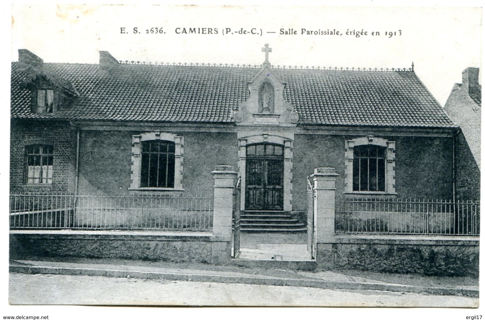 62176 CAMIERS - Salle Paroissiale, érigée En 1913 - Convoyeurs T III Etaples à Abbeville - Autres & Non Classés