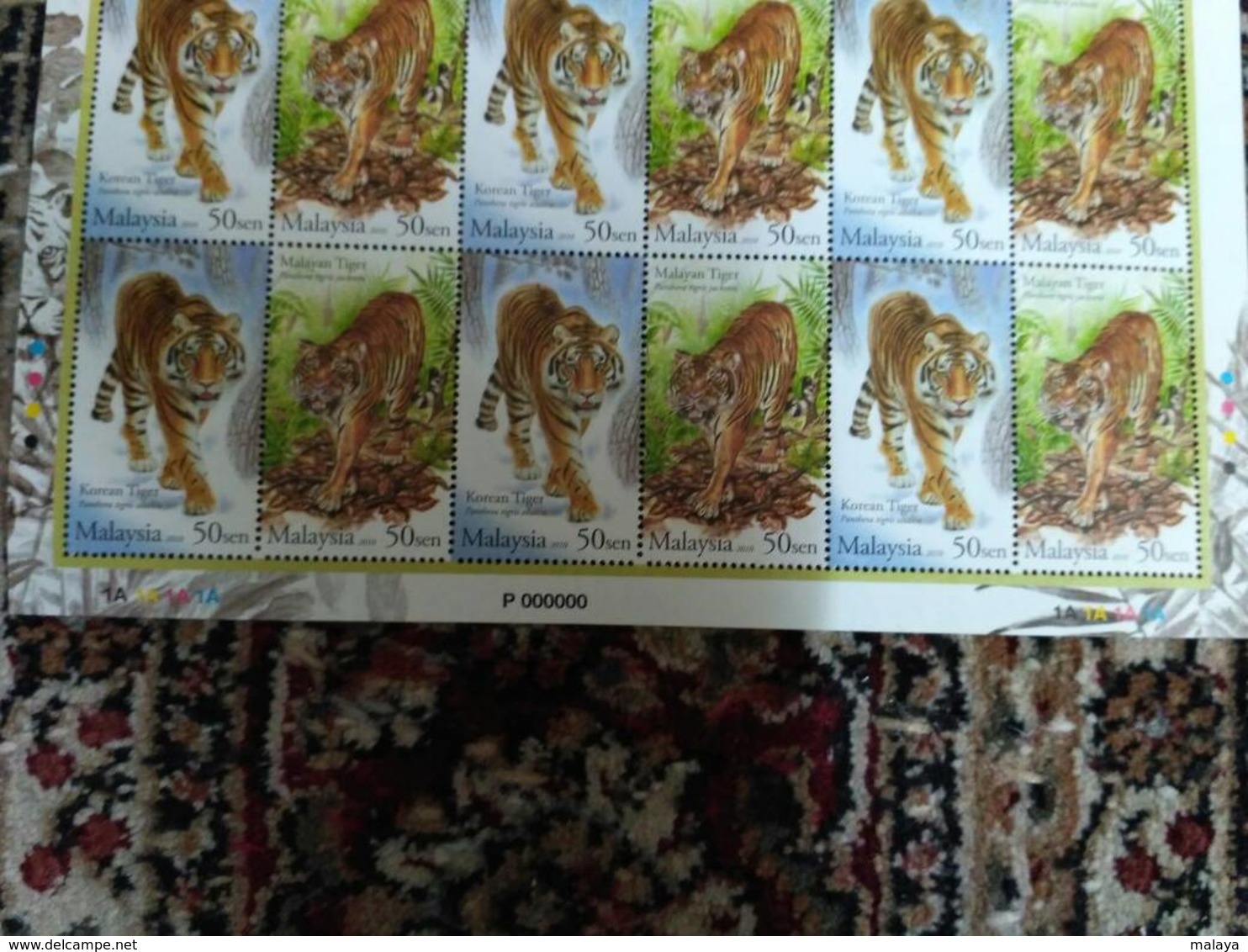 Malaysia 2010 UNLIST UNISSUE Sheet Sheetlet Mnh Malaya Tiger Korea P000000 VIP - Malaysia (1964-...)