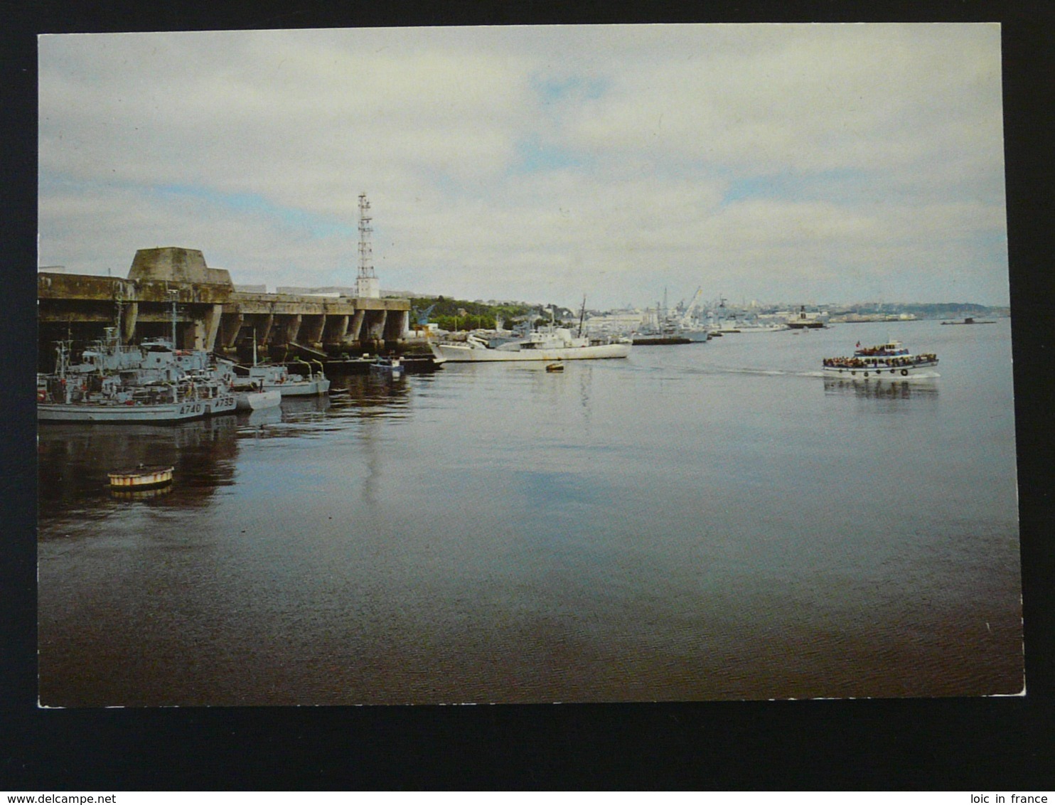 Carte Postale Ancienne Base De Sous-marins De Brest - Sous-marins