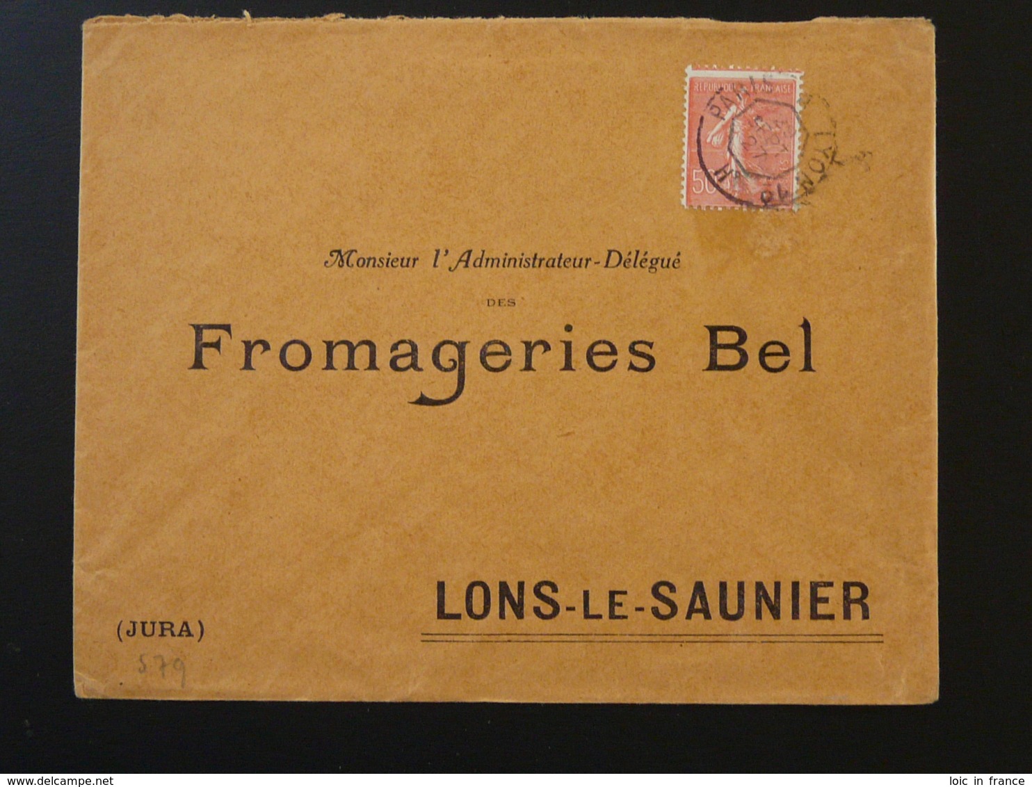 Lettre Oblit. Ambulant Convoyeur Paris à Lyon 1° H 1927 - Poste Ferroviaire
