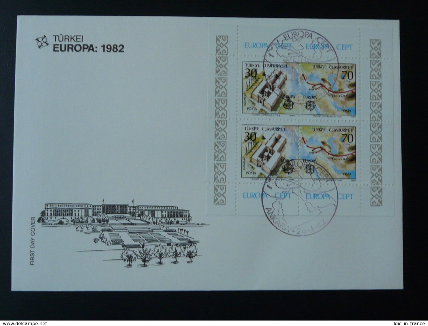 FDC Europa 1982 Turquie Turkey - FDC